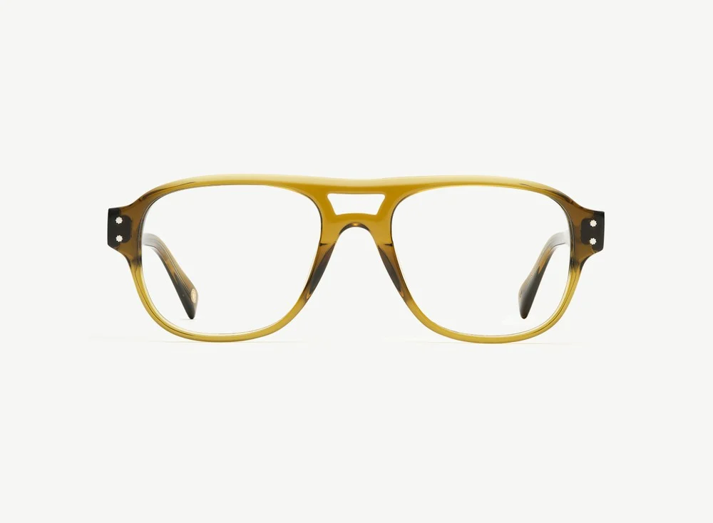 Submariner eyeglasses in Olive, front view